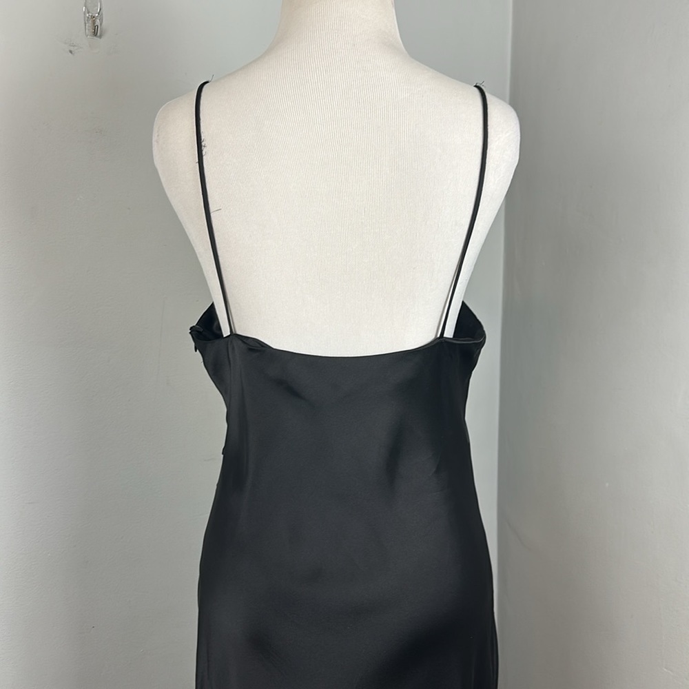 Zara Satin Slip Dress in Black Sz M LBD/ NYE✨ - Picture 13 of 16